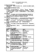Đề cương ôn tập kiểm tra kĩ năng nói Tiếng anh lớp 6 - Năm học 2016-2017